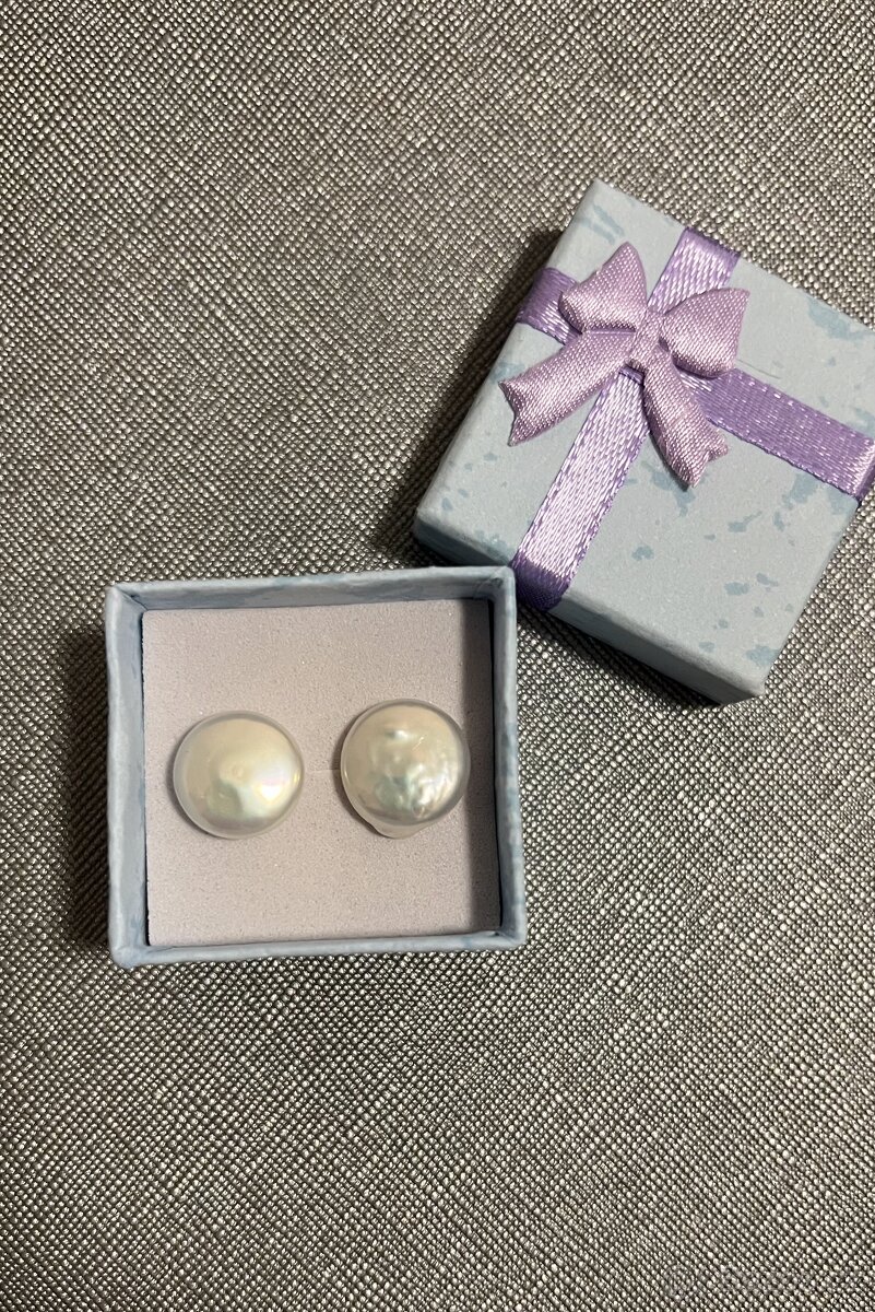 pravé sladkovodní naušnice - 2