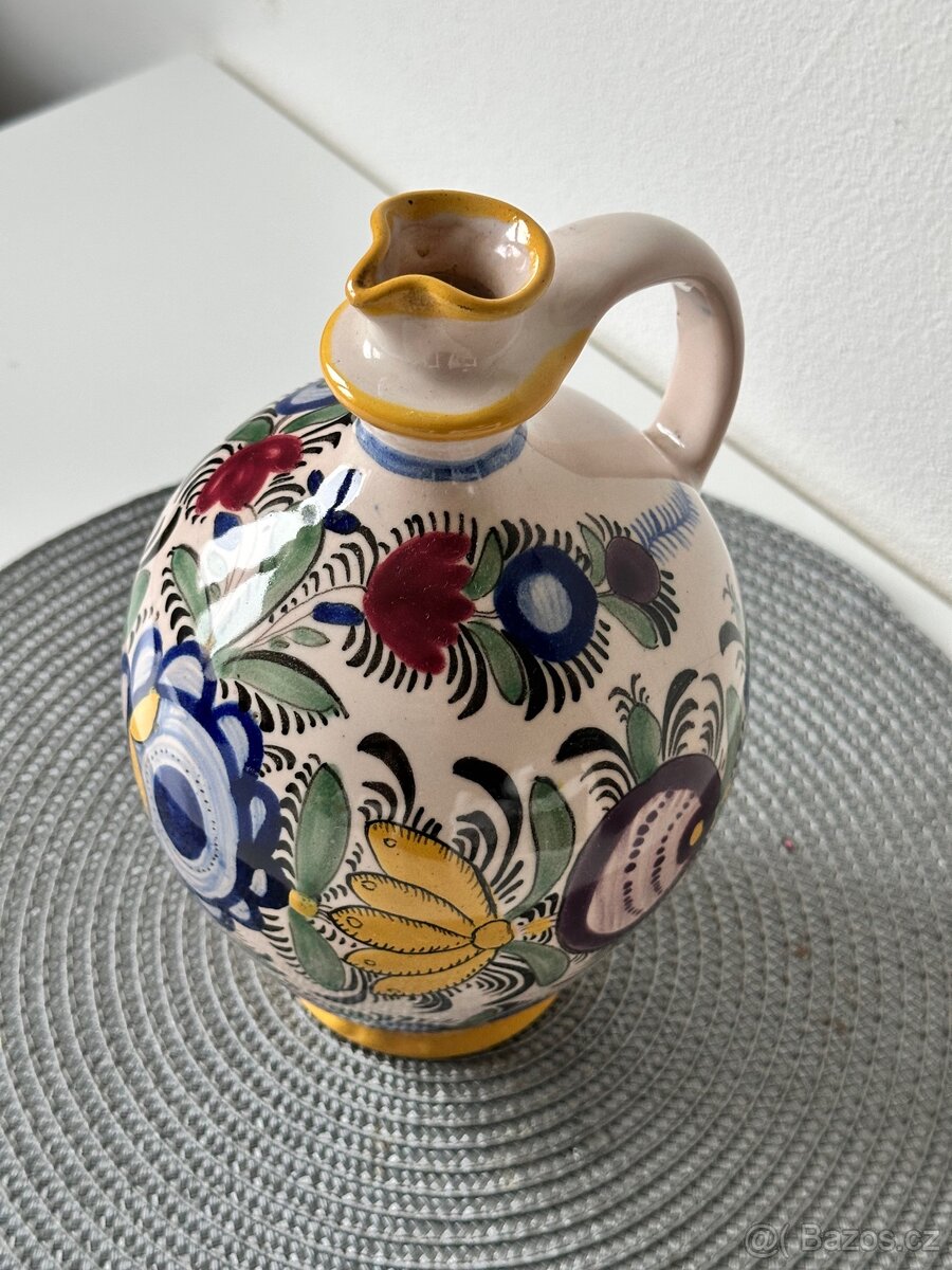 Keramický malovaný džbán - ruční práce - 2