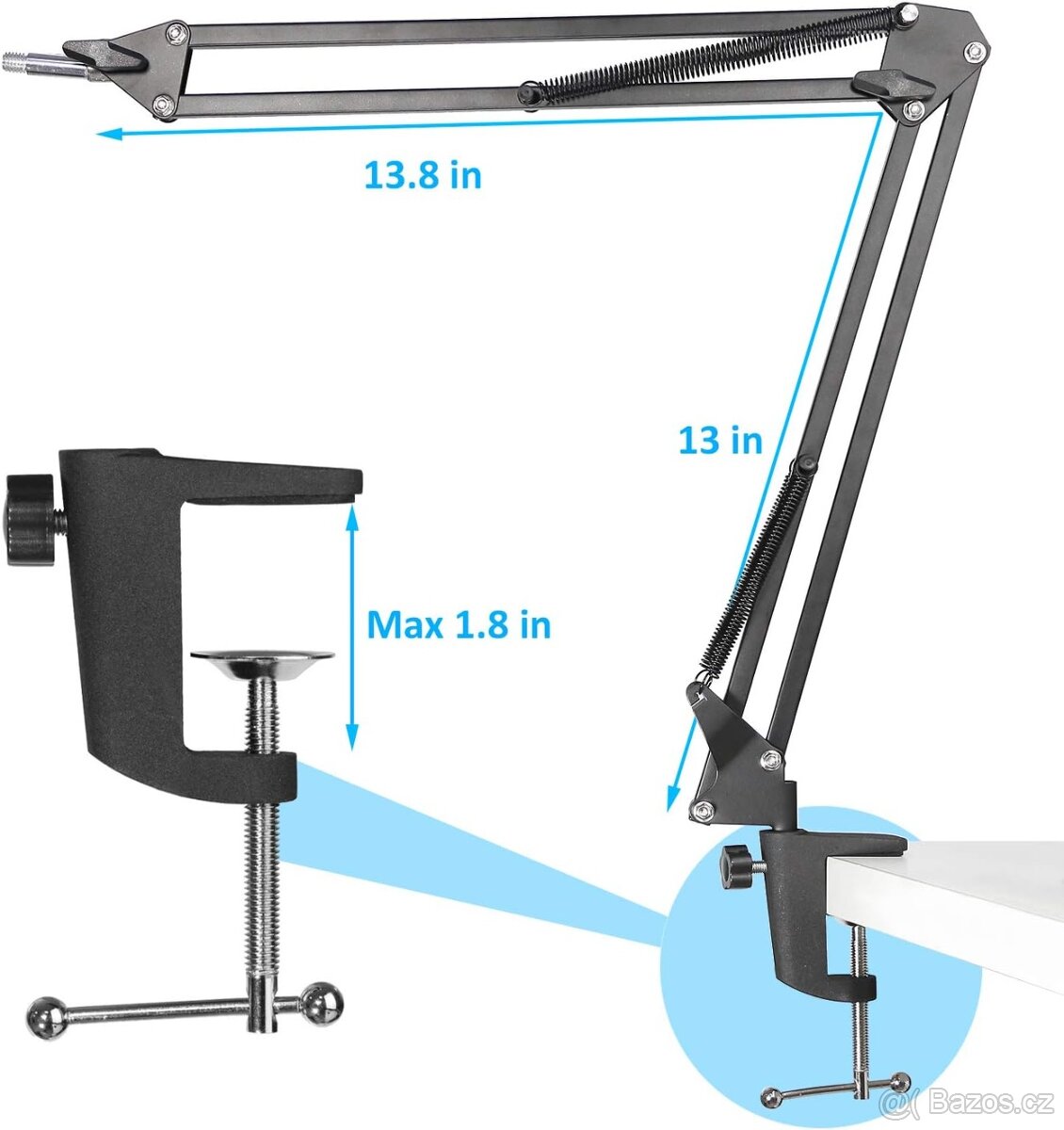 Mikrofonní stojan pouze 2 x držák mikrofonu a pop filt - 2