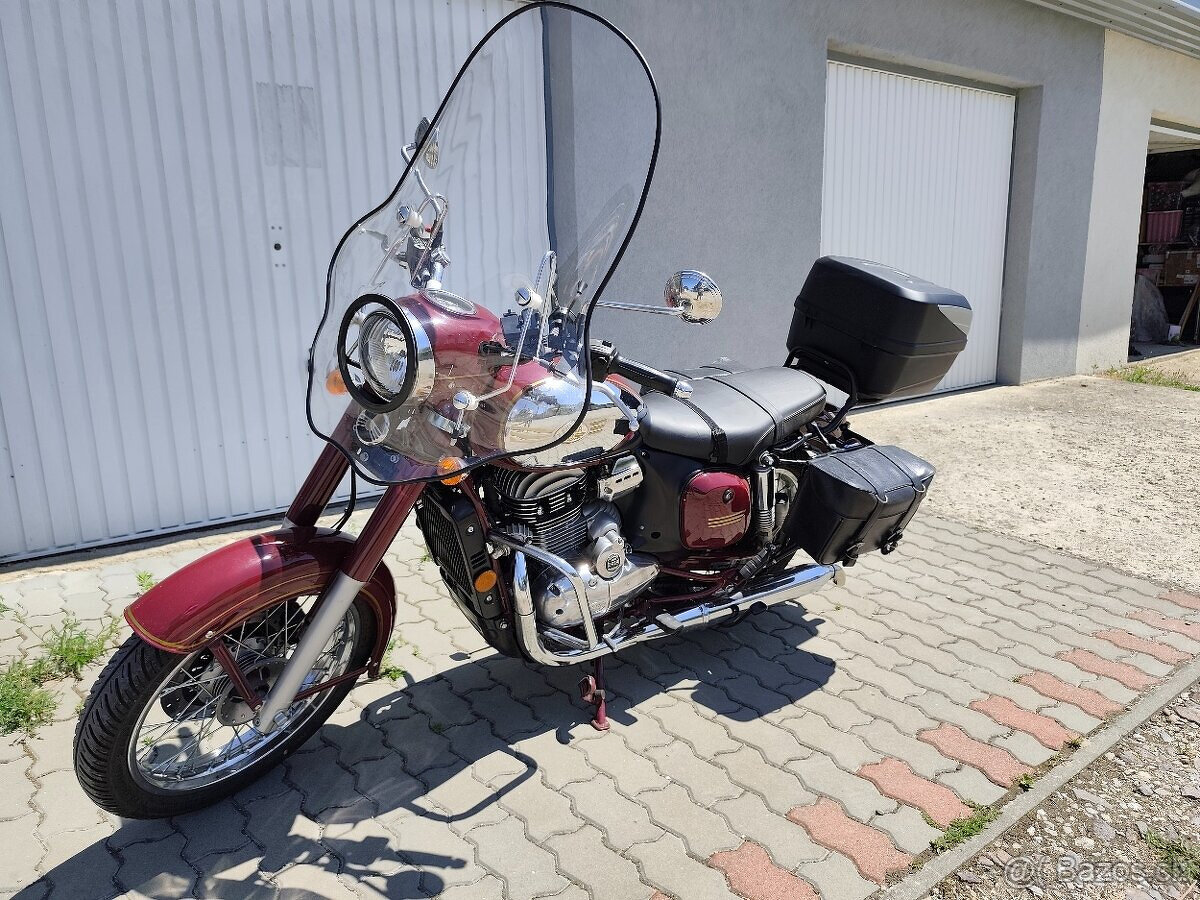 Jawa 300CL , plexi , ťažné , kufor, brašne ... - 2