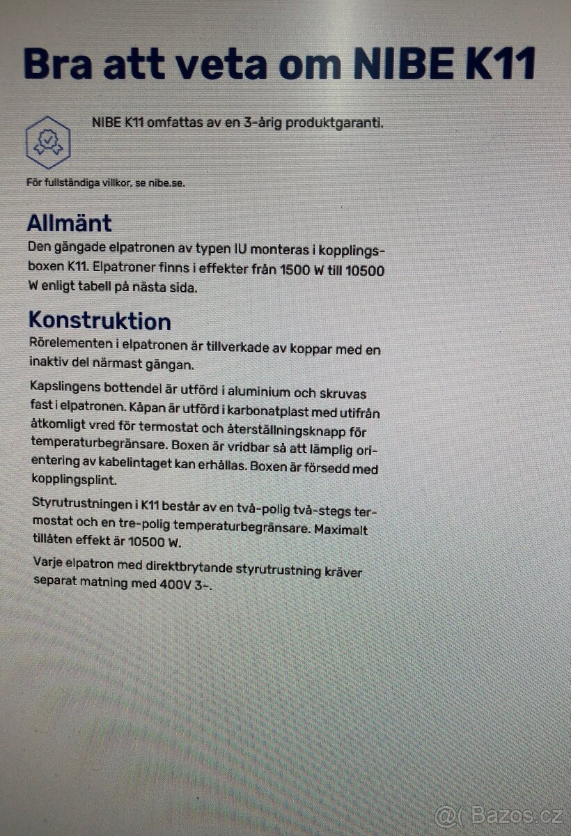 S kříňka řídící, spínací k zasob. NIBE - 2