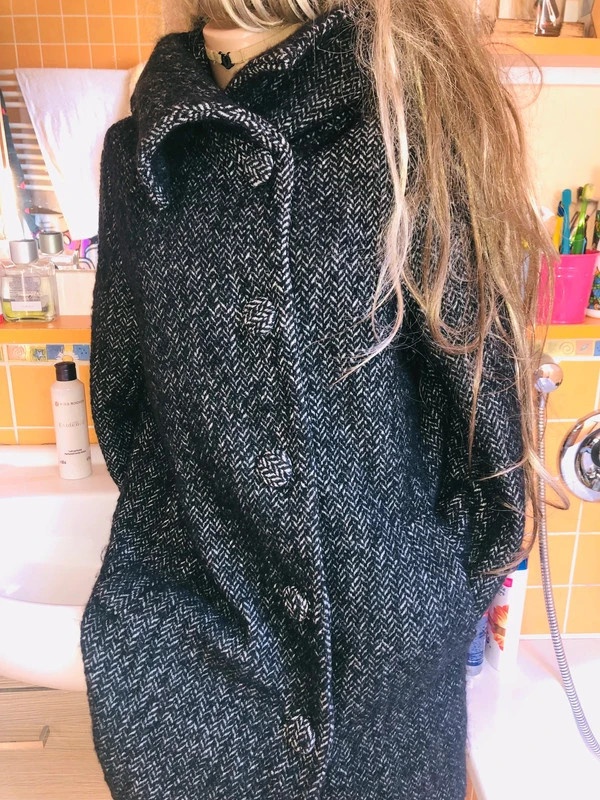 H&M# kabat# vlneny# zimni #oversize # business#sedy - 2