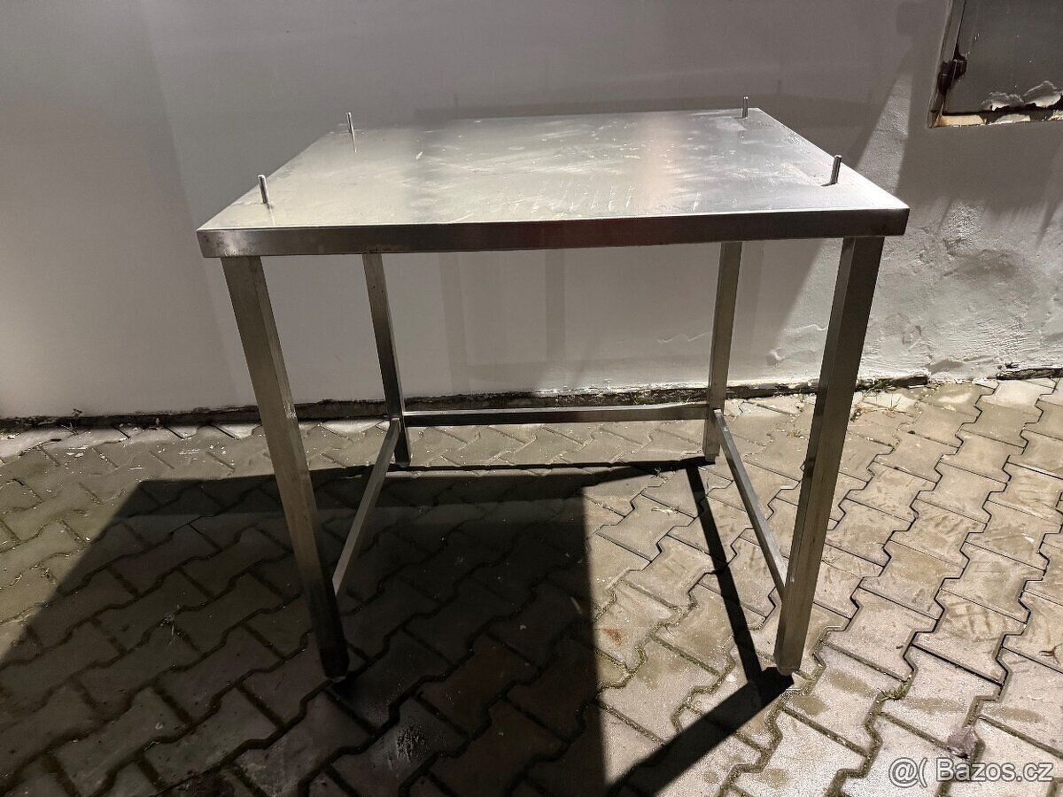Podstavec/nerezový stůl se zarážkami - 2
