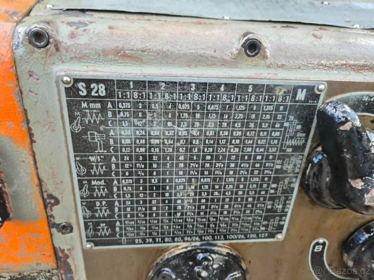 Soustruh TOS Žebrák S-28 - 2