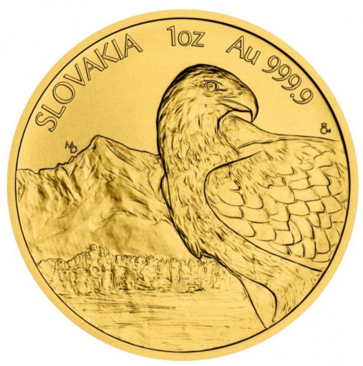 Zlatá uncová investiční mince Orel 2020 stand číslovaný - 2