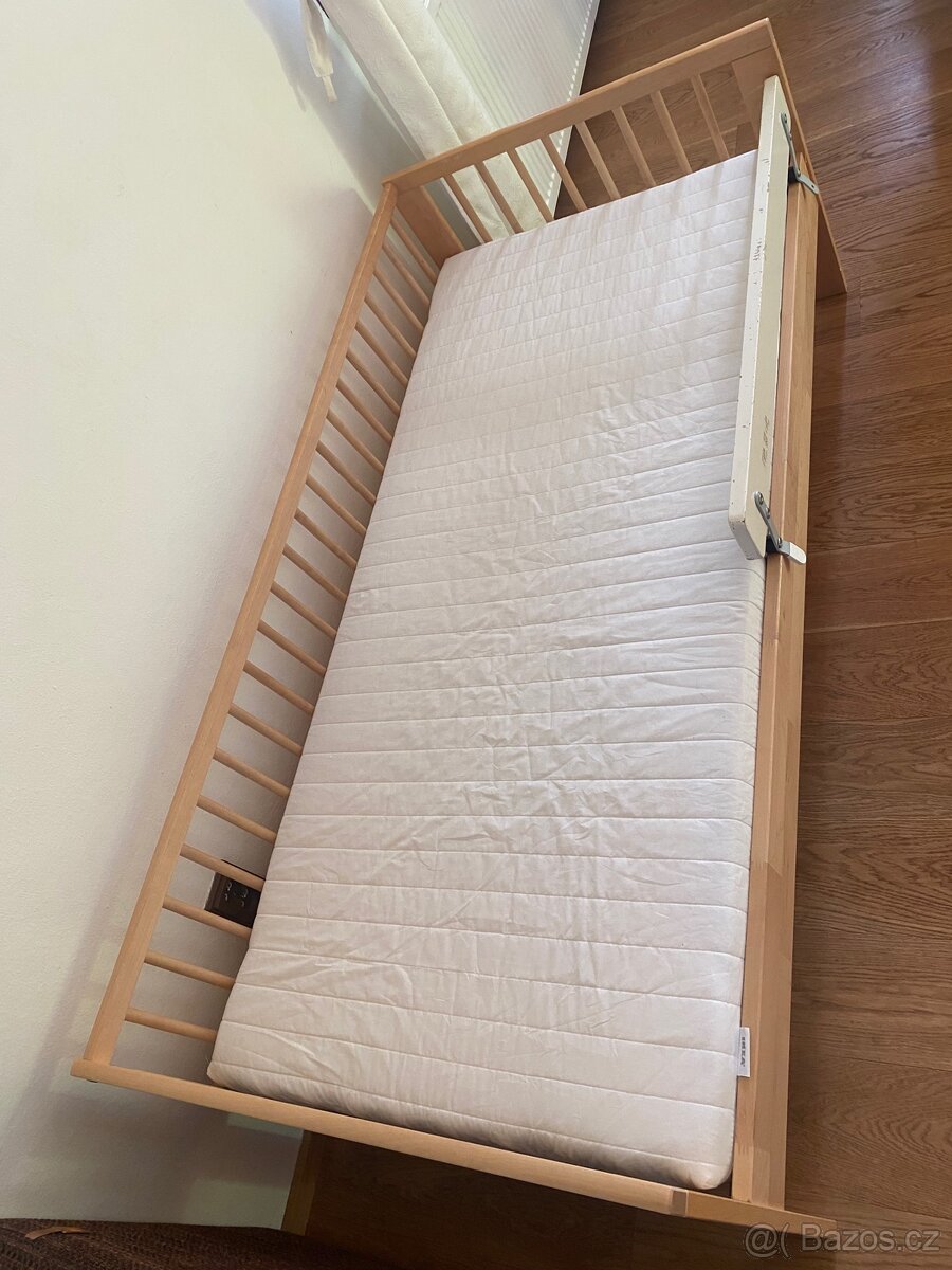 IKEA detska postel 160cm + matrace + rost + zabrana - 2
