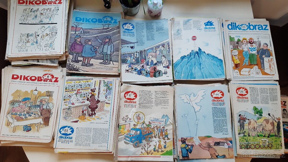 Staré časopisy (nový) Dikobraz + magazín, kalendář - 2