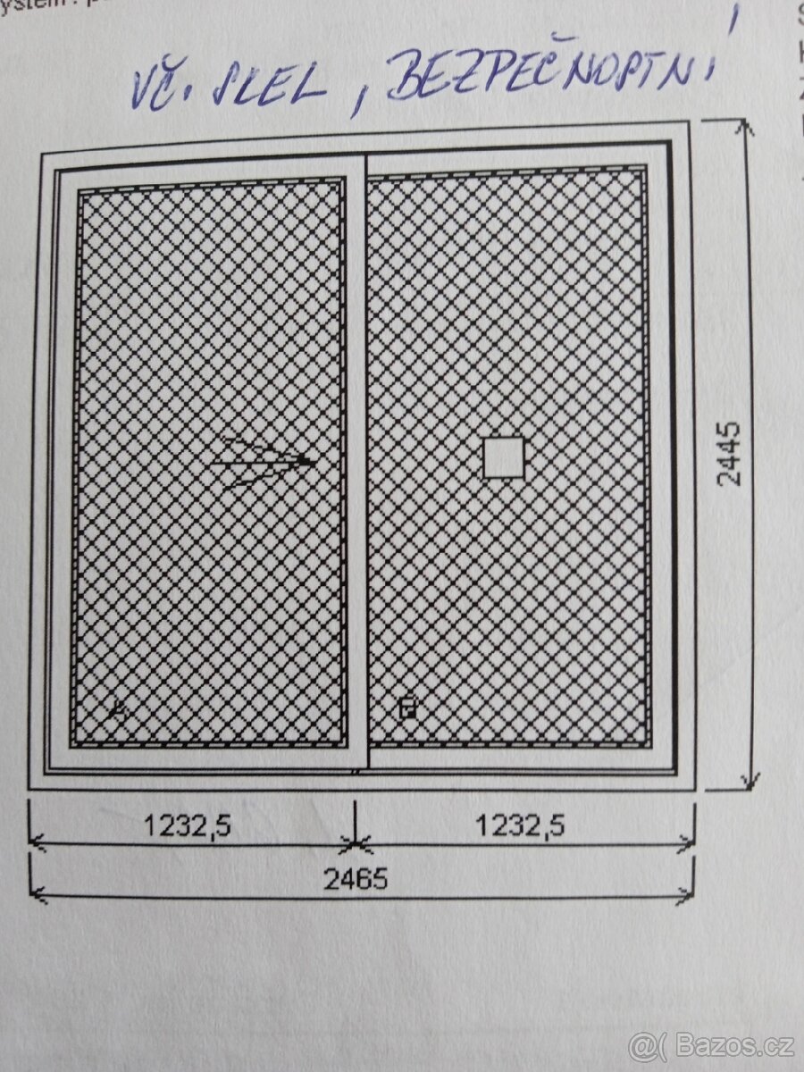 Dvoudílné posuvné dveře pozice 141 - 2