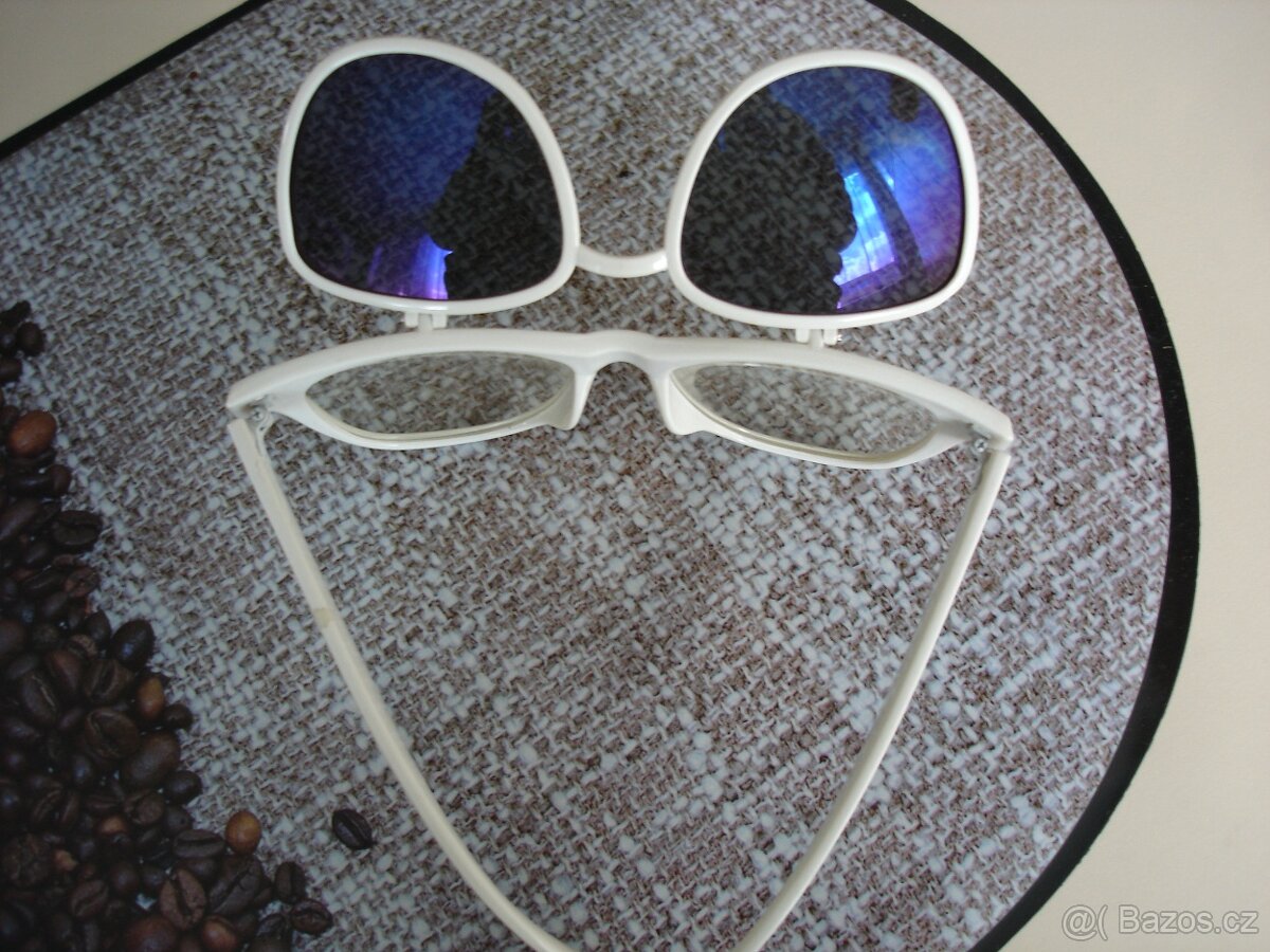 Sluneční brýle s odklápěcím sklem - kovové obroučky - 2
