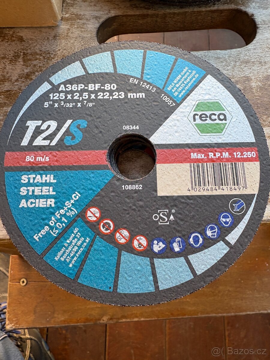 Řezné kotouče RECA-kus za 20 Kč,všechny rozměry,AKCE - 2