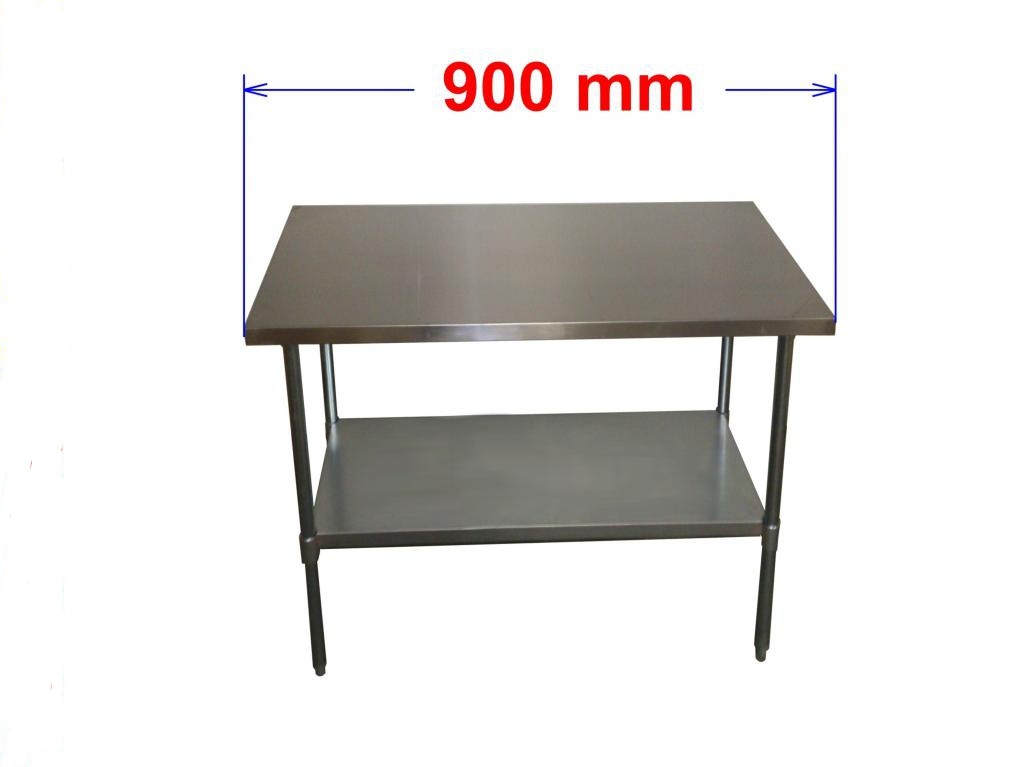 Pracovni nerezový stůl 90/60 cm +zadní hrana - 2