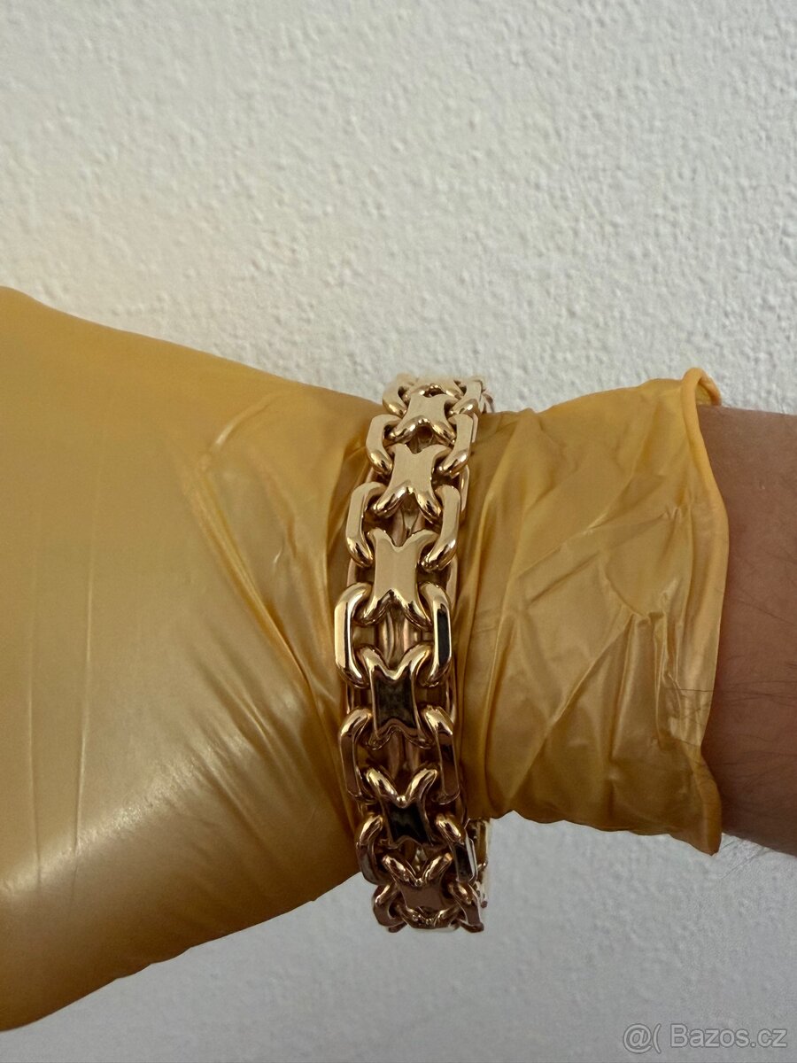 Zlatý náramek plný - 2