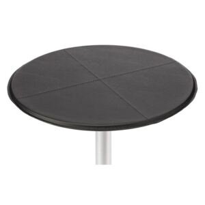 Barový stolek, stůl, černý, ekokůže, 66x91x60cm - 2