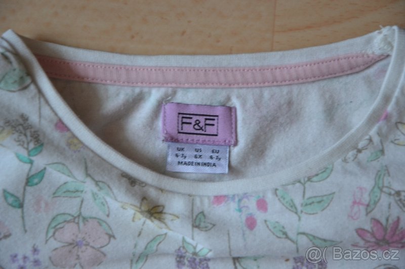 Dětské dívčí triko krátký rukáv - květiny - 2