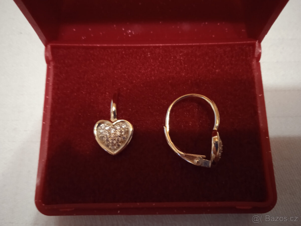 STŘÍBRNÉ NAUŠNICE - SRDÍČKA - 2