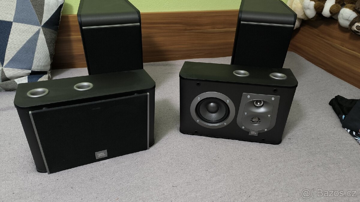 JBL reprobedny - sada 5.0, receiver Yamaha 4066, kabeláž - 2