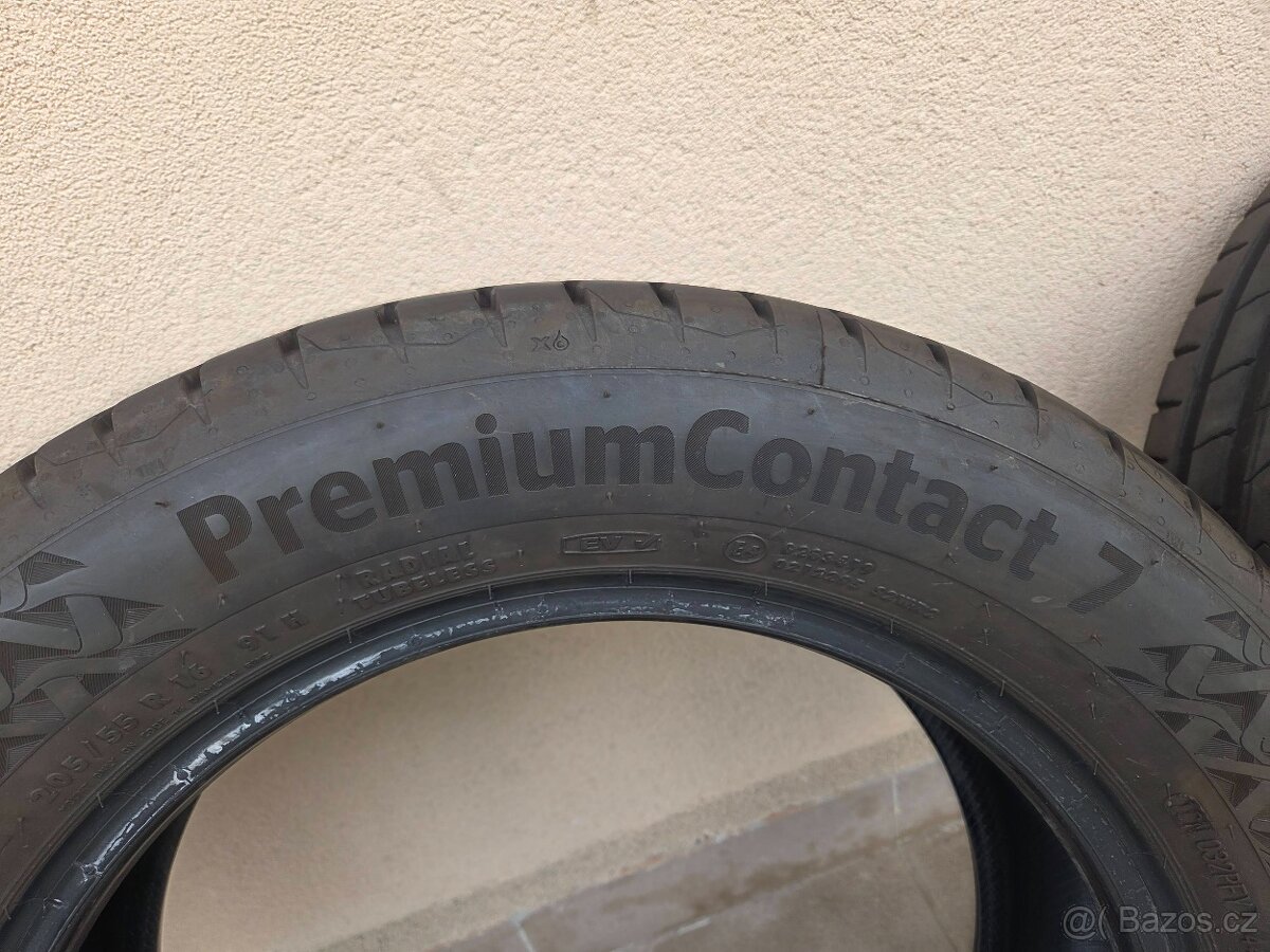 3x Continental PremiumContact 7 205/55 R16 91H - 2