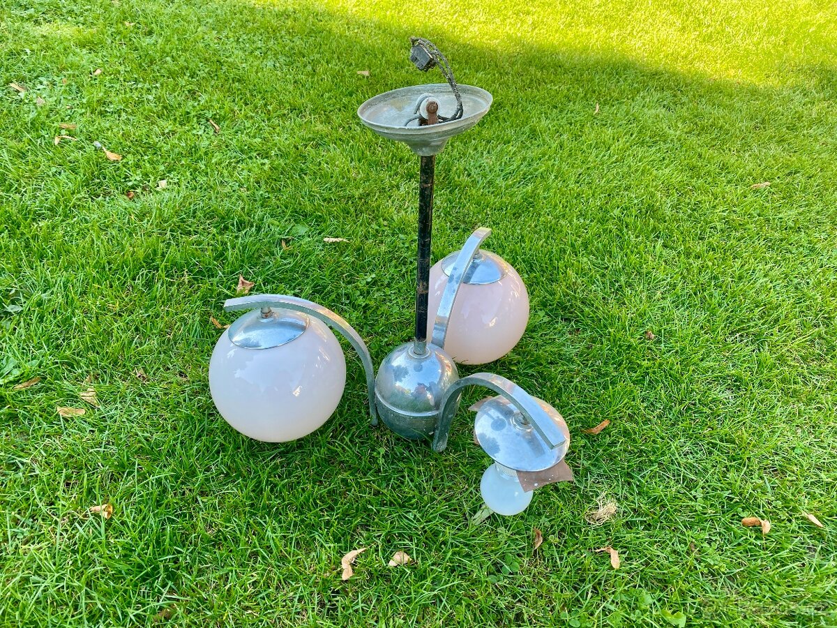 lustr starý lustr chromovaný lustr koule retro lust - 2