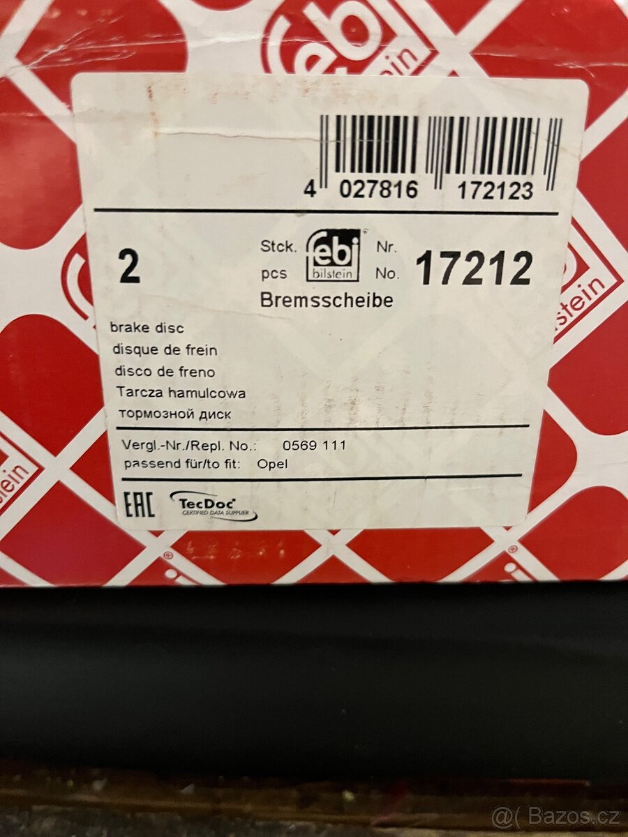 Brzdový kotouč FEBI BILSTEIN 17212 - 2