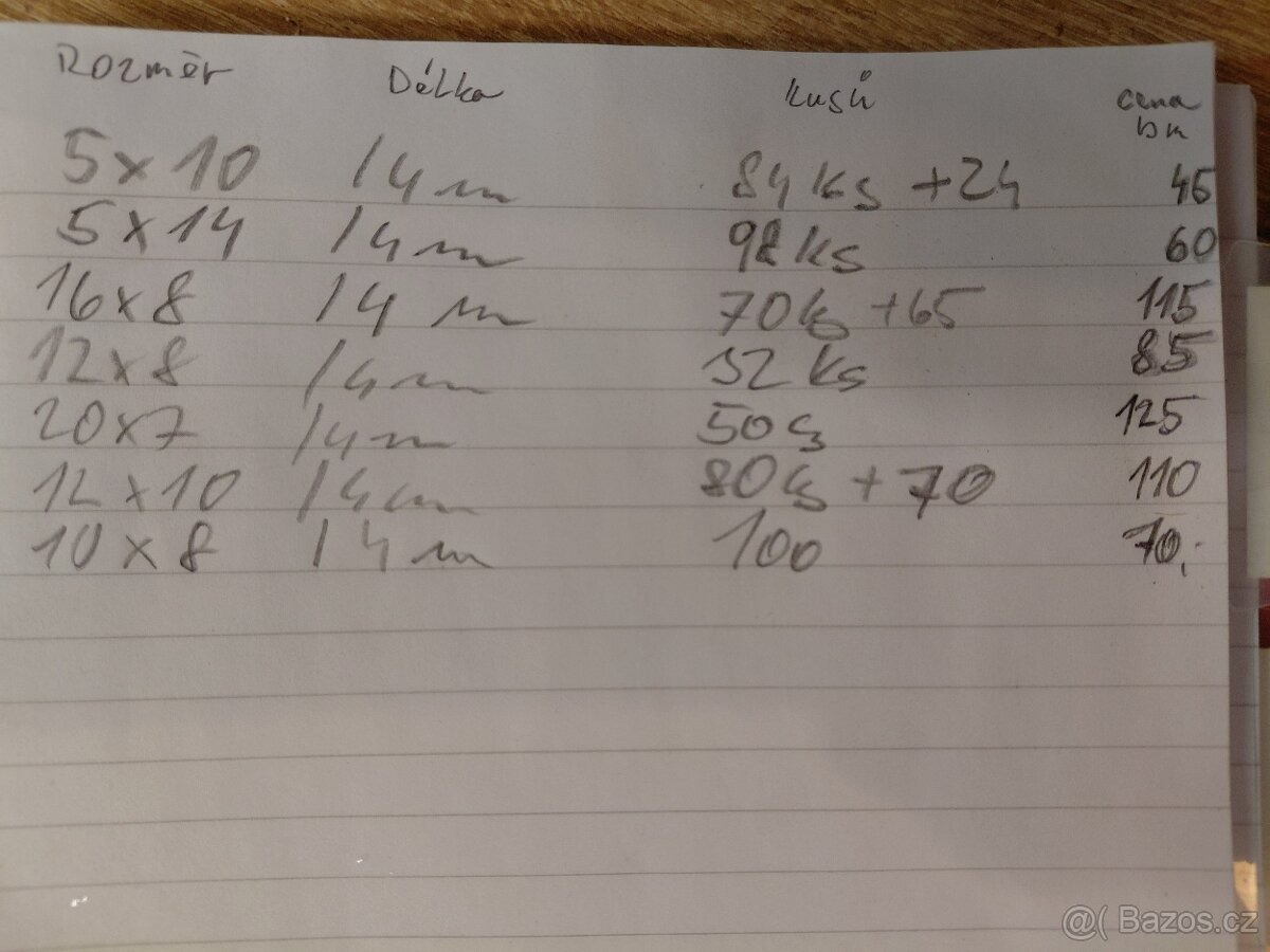 Trámy, fošny LEVNĚ - 2