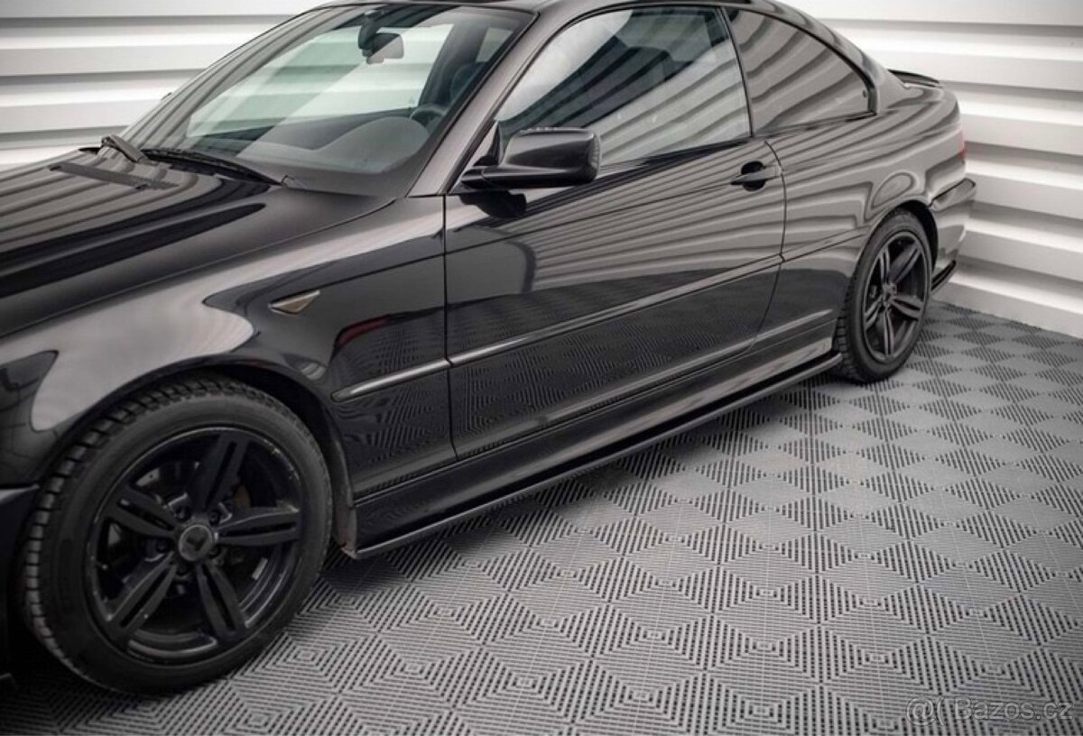 Podprahové lišty pro BMW E46 - Černý Lesk - 2