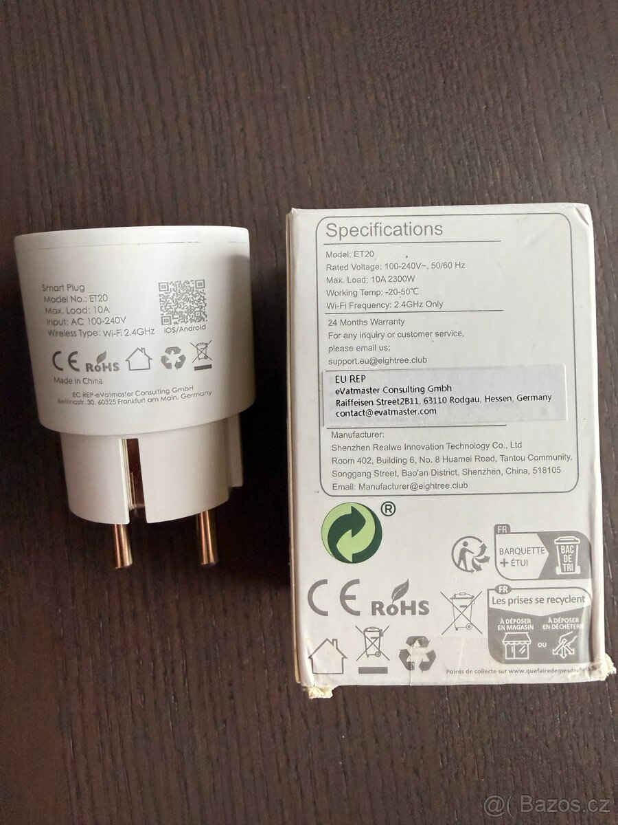SMART Wi-Fi zásuvka Eightree ET20 - 2