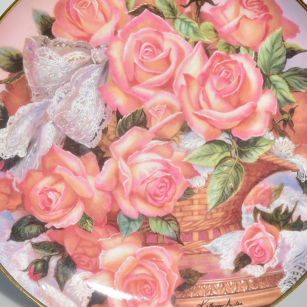 Sběratelské porcelánové talíře s nádhernou kyticí - 2