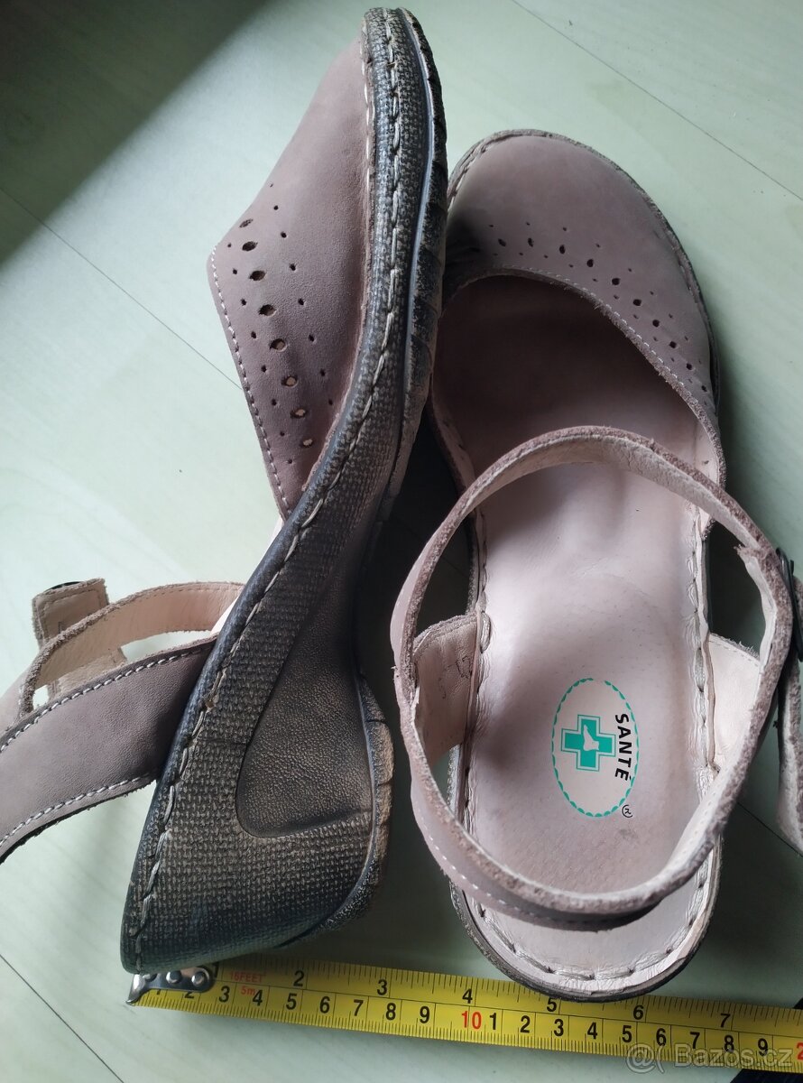 Dámské letní lodičky / střevíce Santé 42, kožené - 2