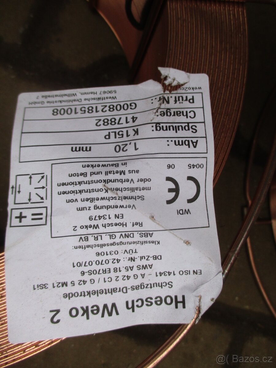 Svařovací drát Hoesch Weko2 1,2 mm - 2