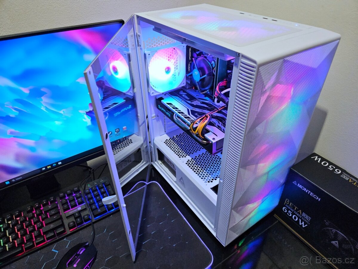 🔥 Herní PC i5|RX580|16GB RAM|1TB SSD|6xRGB|WiFi+BT|W11 - 2