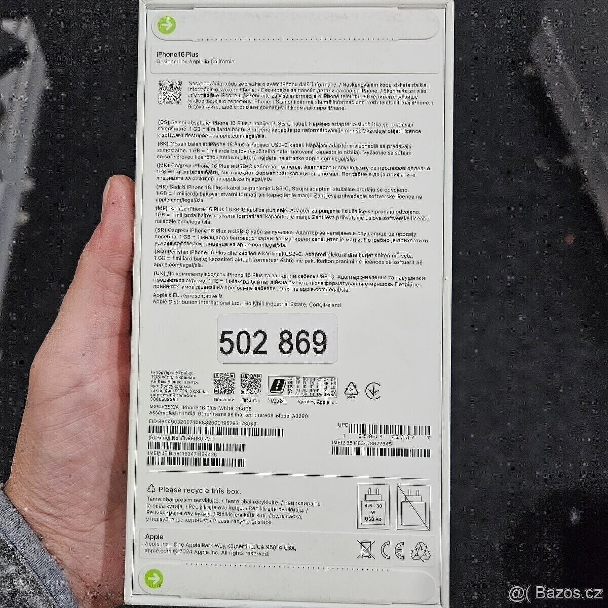 Apple iPhone 16 plus, 256GB bílá 24měsíců záruka - 2