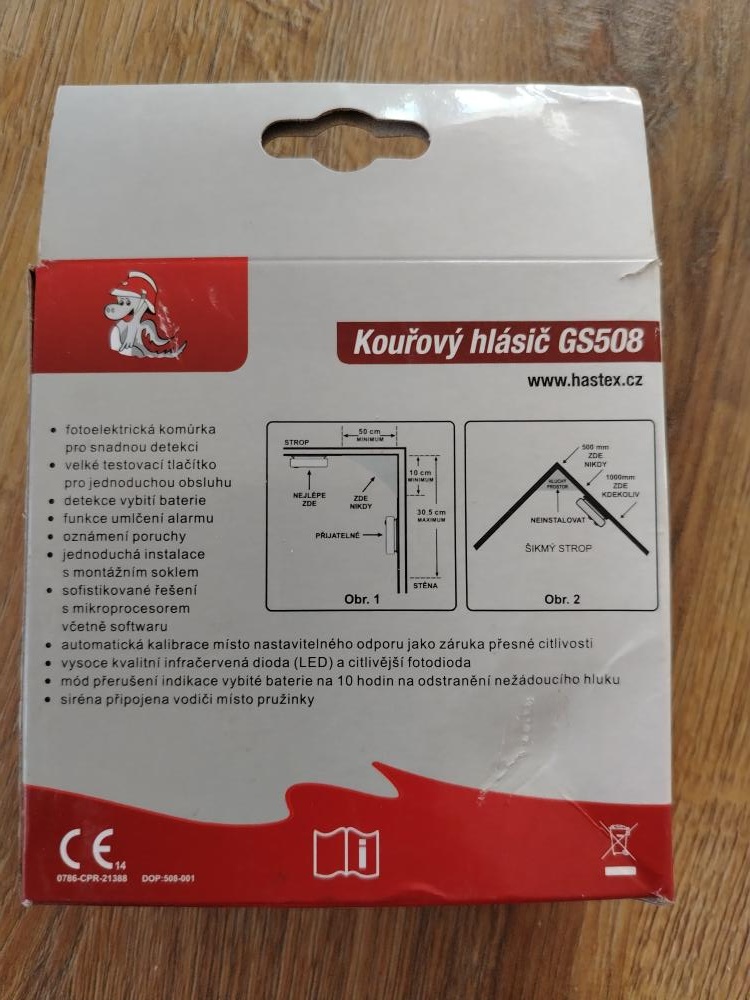 Kouřový hlásič Hastex Siterwell GS 508 - 2