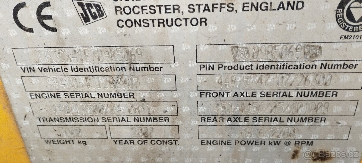 Prodám Jcb 3cx rok.2007 - 2