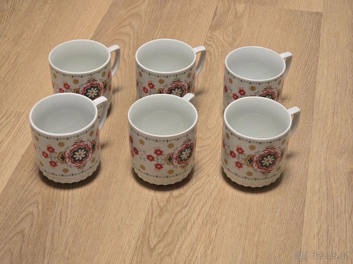 Porcelánové hrnečky 6 ks - Karlovarský porcelán - 2