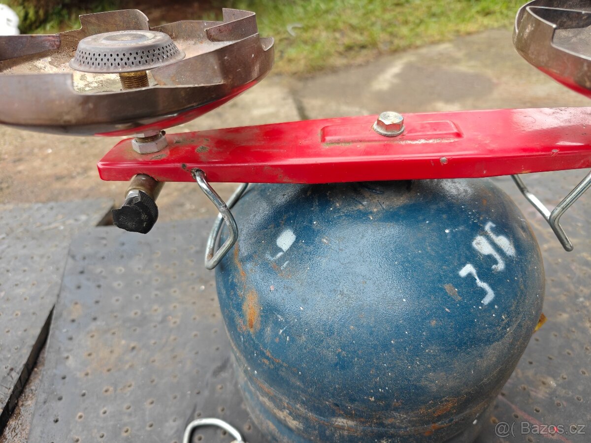 Plynový dvouvařič + lahev - 2