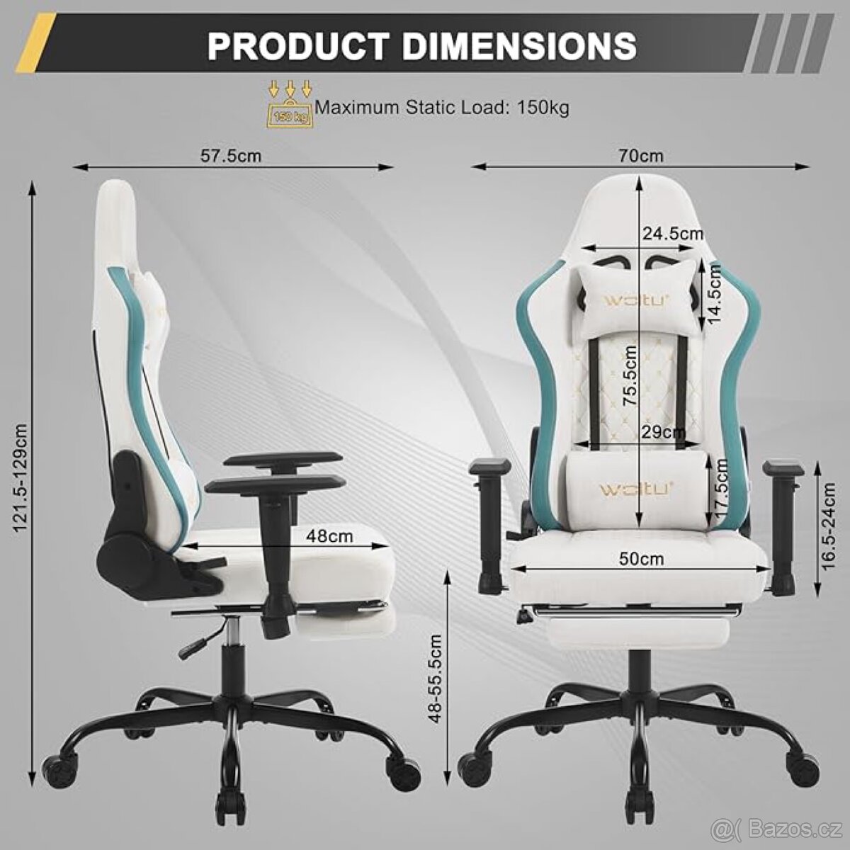 Herní masážní židle WOLTU - 2