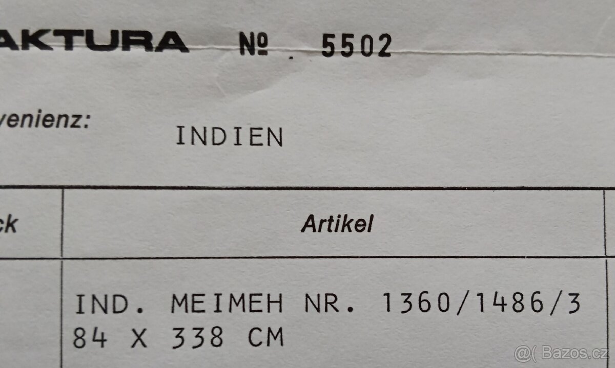 Indicky originální koberec - běhoun - 2