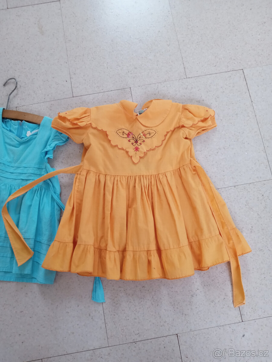 šatičky bleděmodré a oranžové - 2