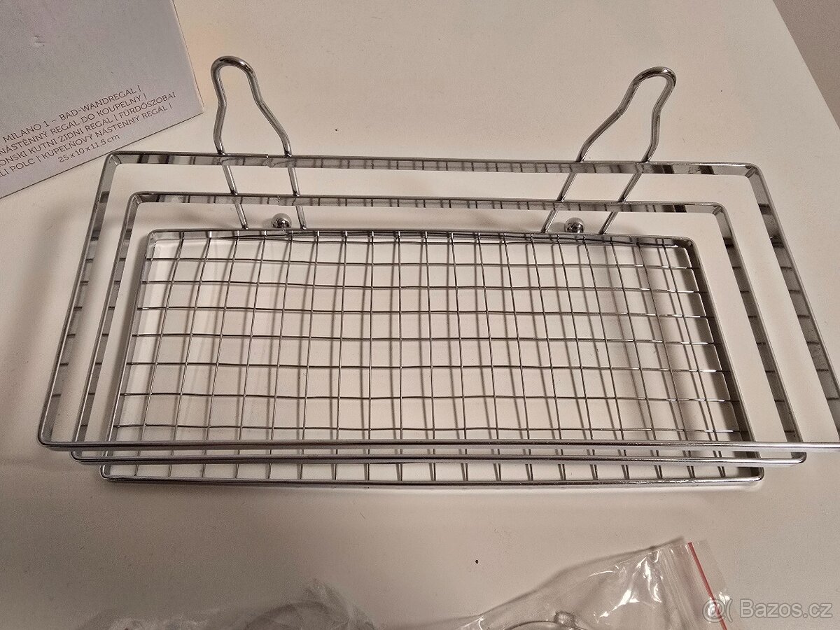 Koupelnová drátěná polička na přísavky - 2