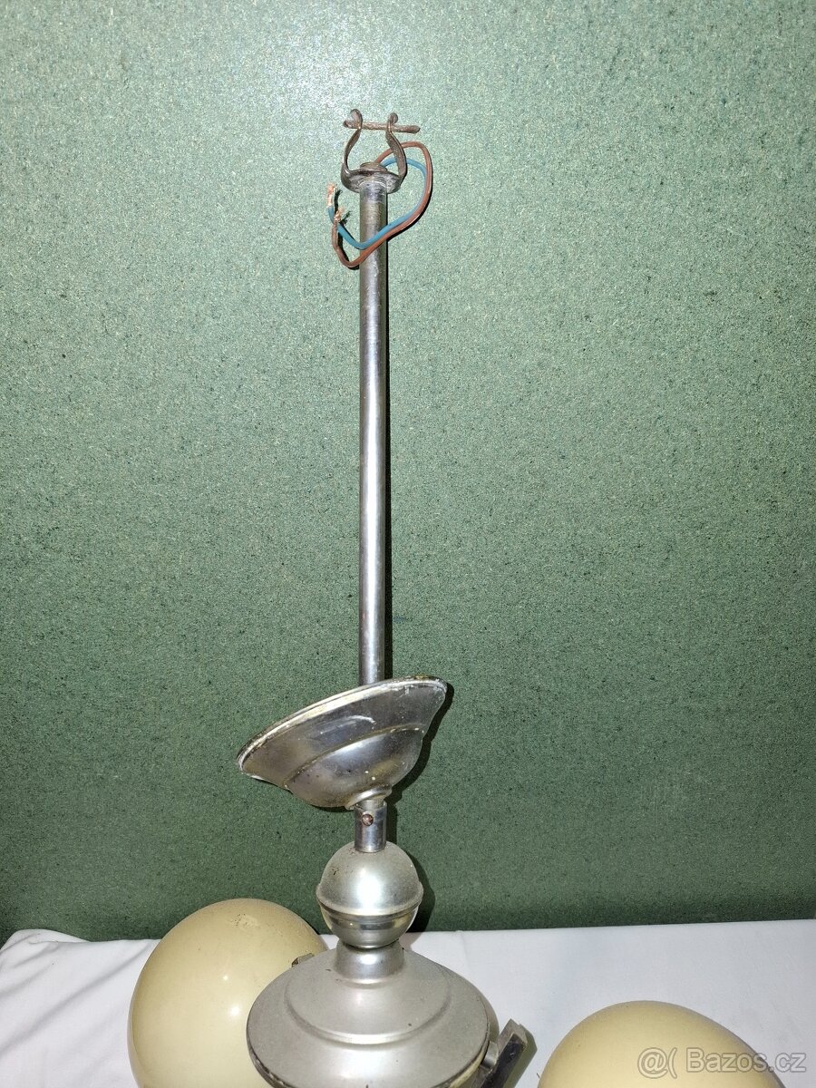 Starožitný Art Deco lustr, 30. léta kompletní - 2