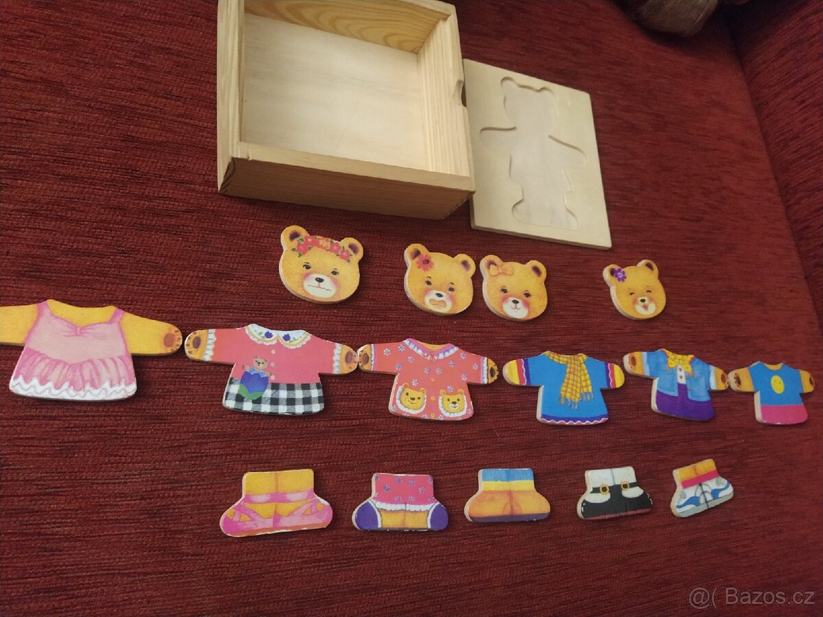 Oblékací puzzle medvědi 14 ks - 2