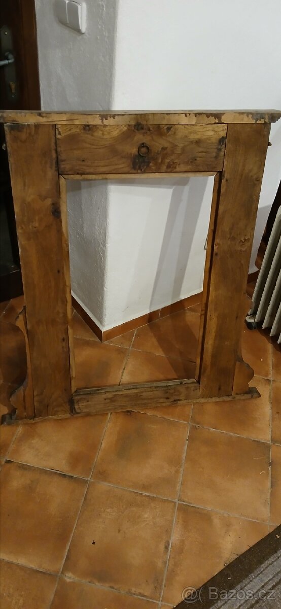 Velké zrcadlo dub 100x110 cm - 2