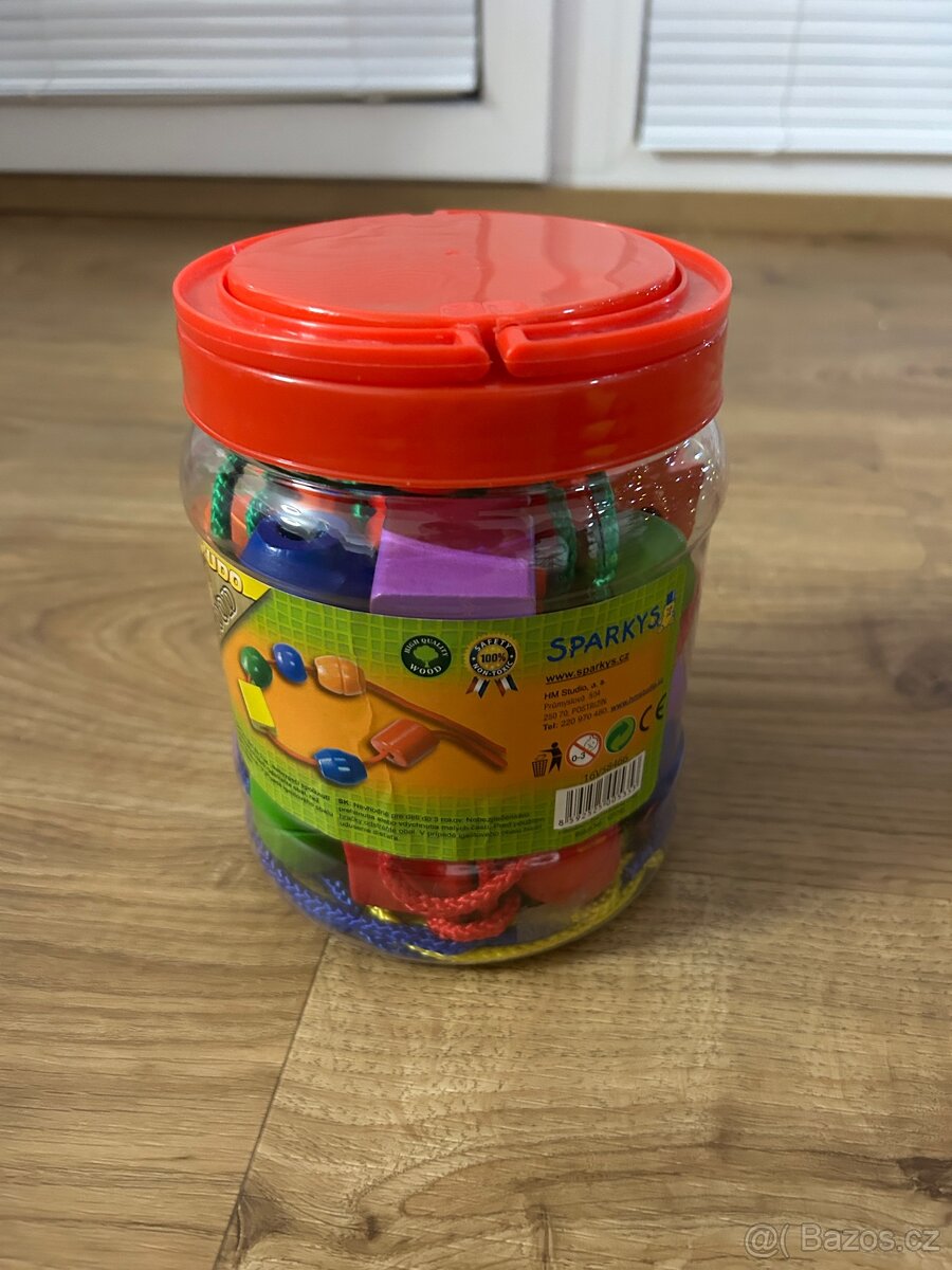 Dřevěné navlíkaci korálky - 2