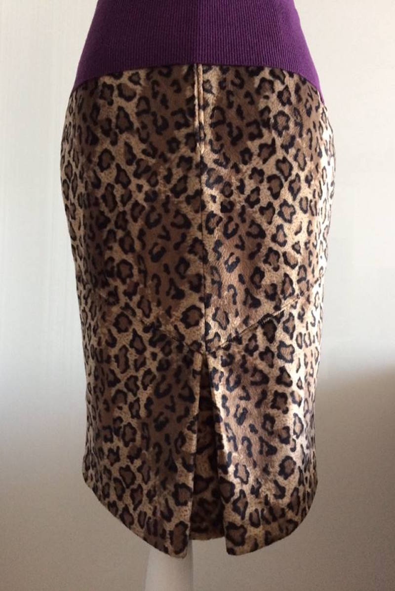 Dámská teplá leopardí sukně vel. 36/S - 2