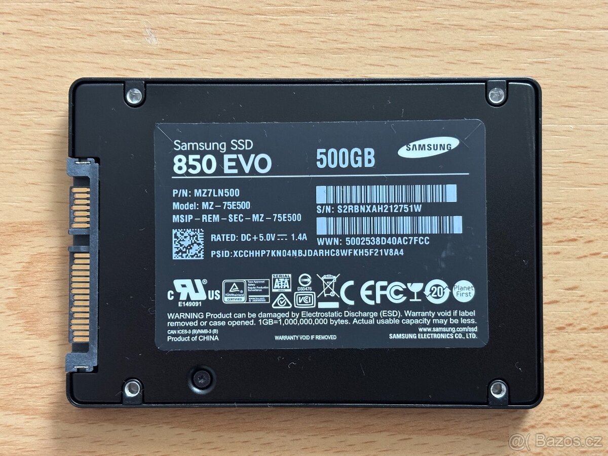 SSD disk Samsung 850 EVO 2.5" - 500GB SSD - 2