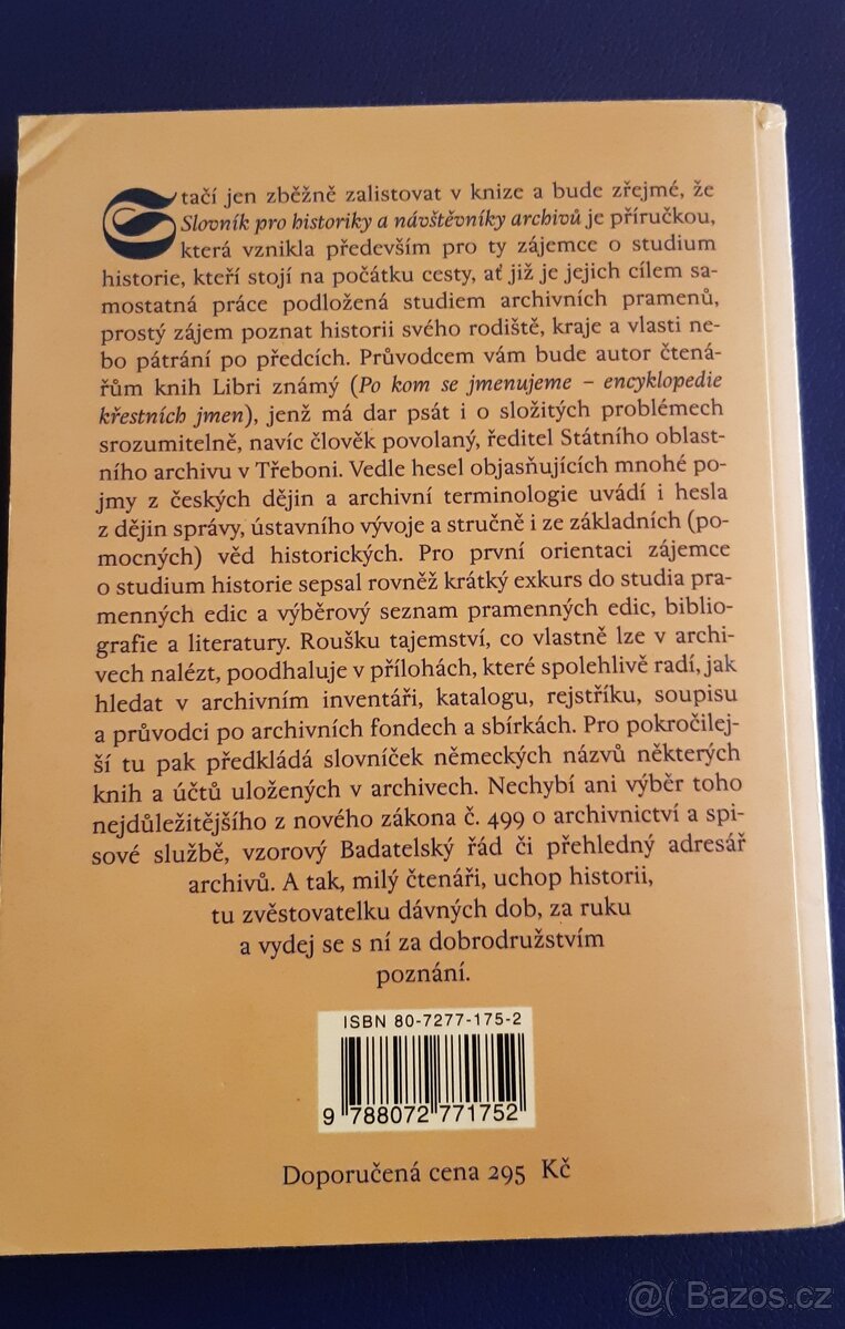 Václav Rameš- Slovník pro historiky a návštěvníky archivů, - 2