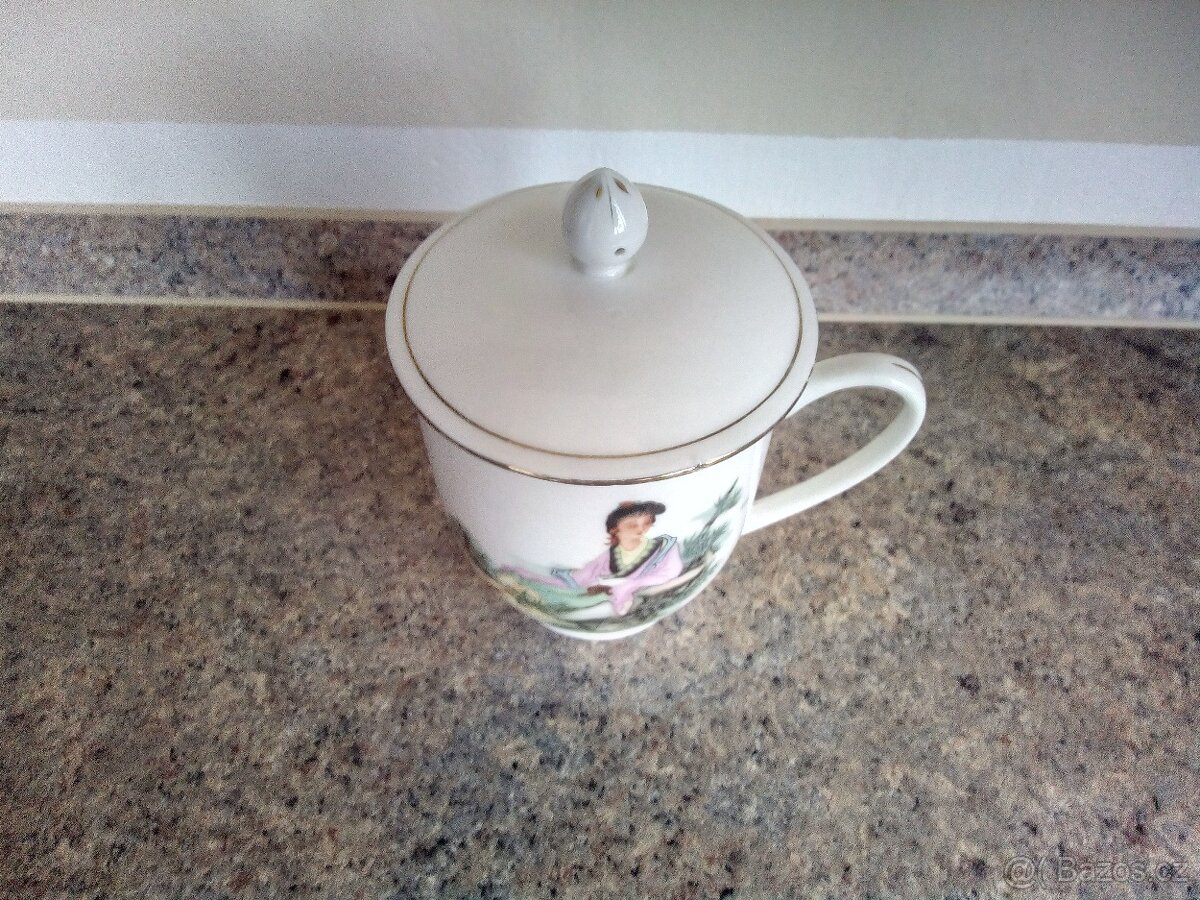 Hrníček s pokličkou, dušičkový,, - 2