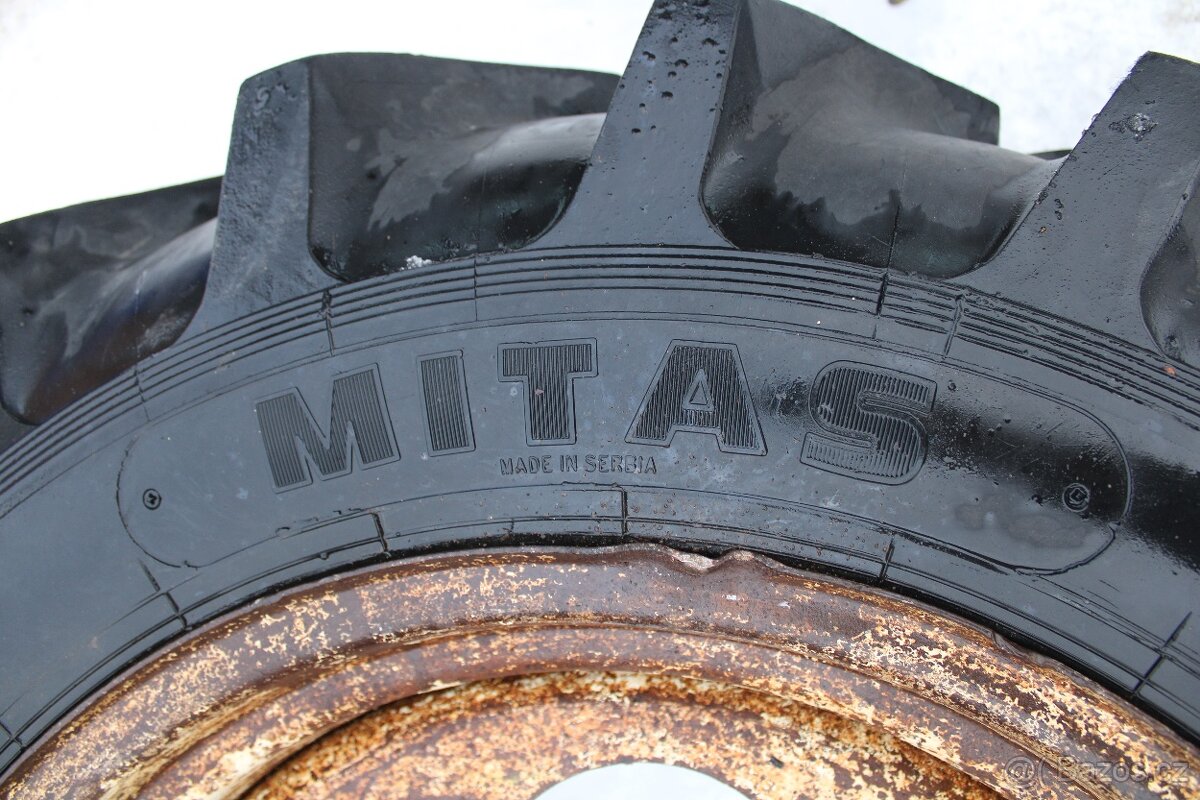 Zetor 8145 přední kola mitas 12,4-24 12pláten nové pneu - 2