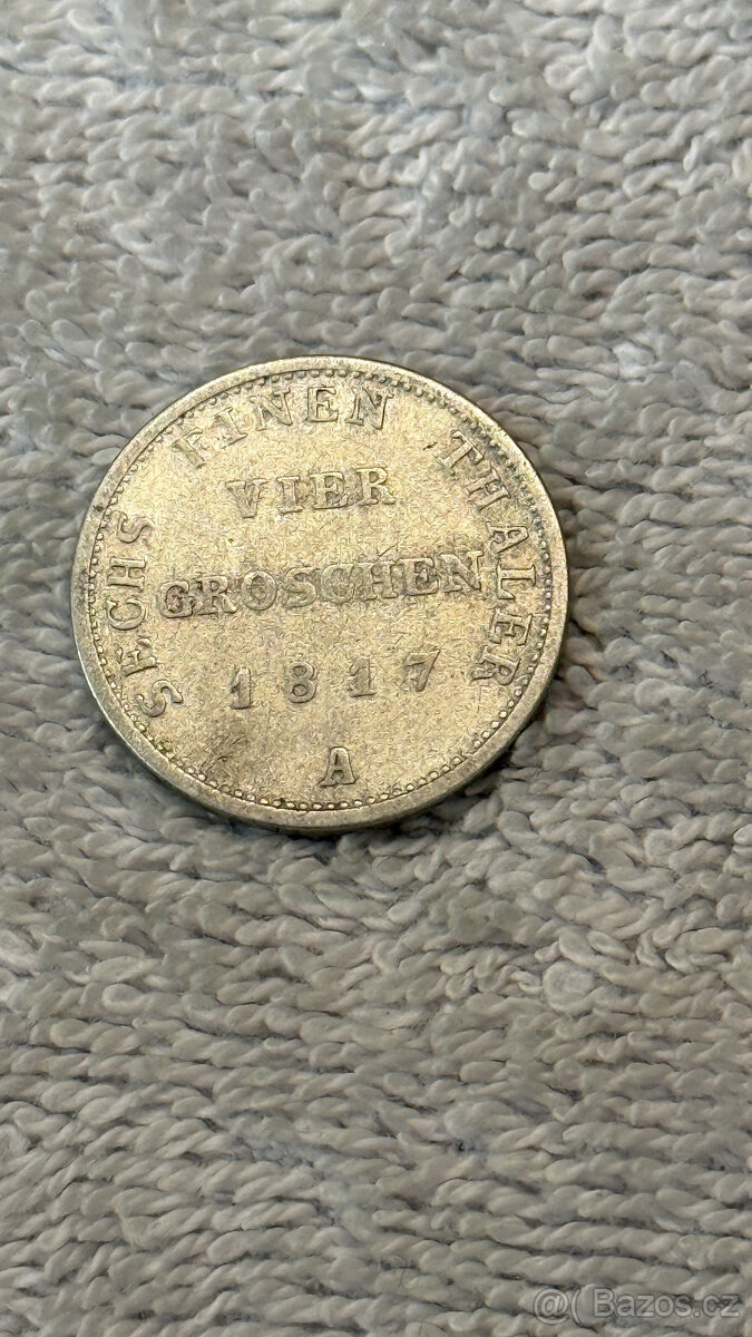 Stříbrná mince Prusko – 1 Thaler 1817 (Friedrich Wilhelm III - 2