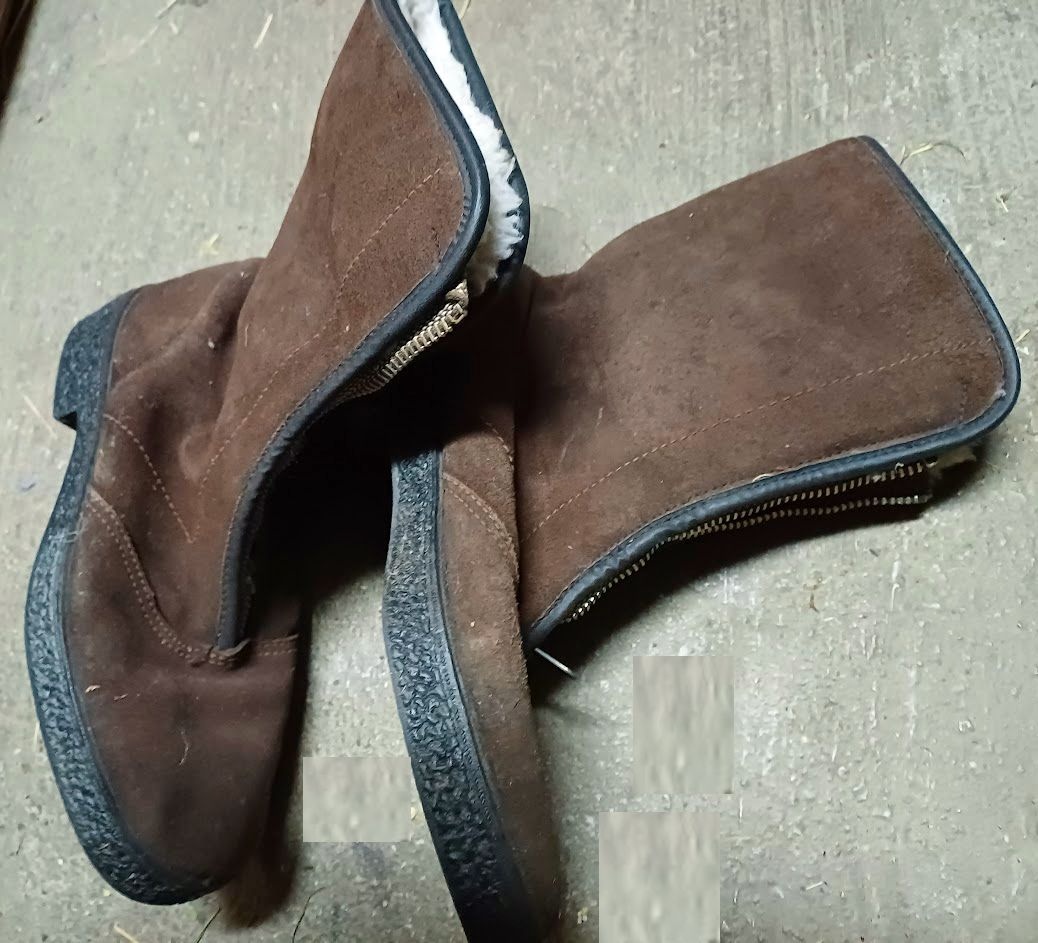 Retro dámské kožené kozačky - 2